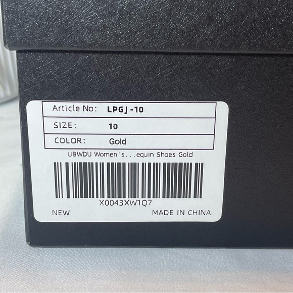 UNWDU Gold Glitter High-Top Sneakers. NEW in box. Women’s size 10. Sparkles! - Picture 8 of 8